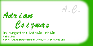 adrian csizmas business card